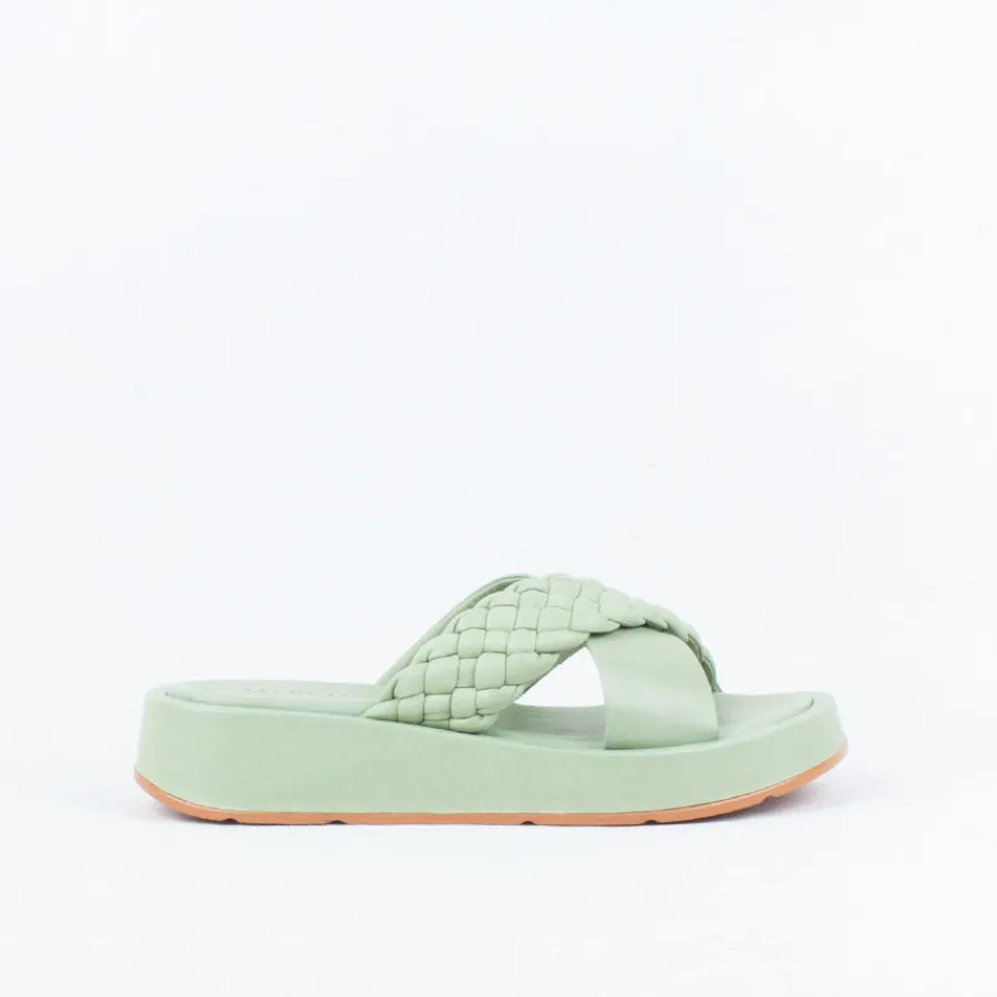 Flat | Wedges^Marcha Amalfi Slide LtSage