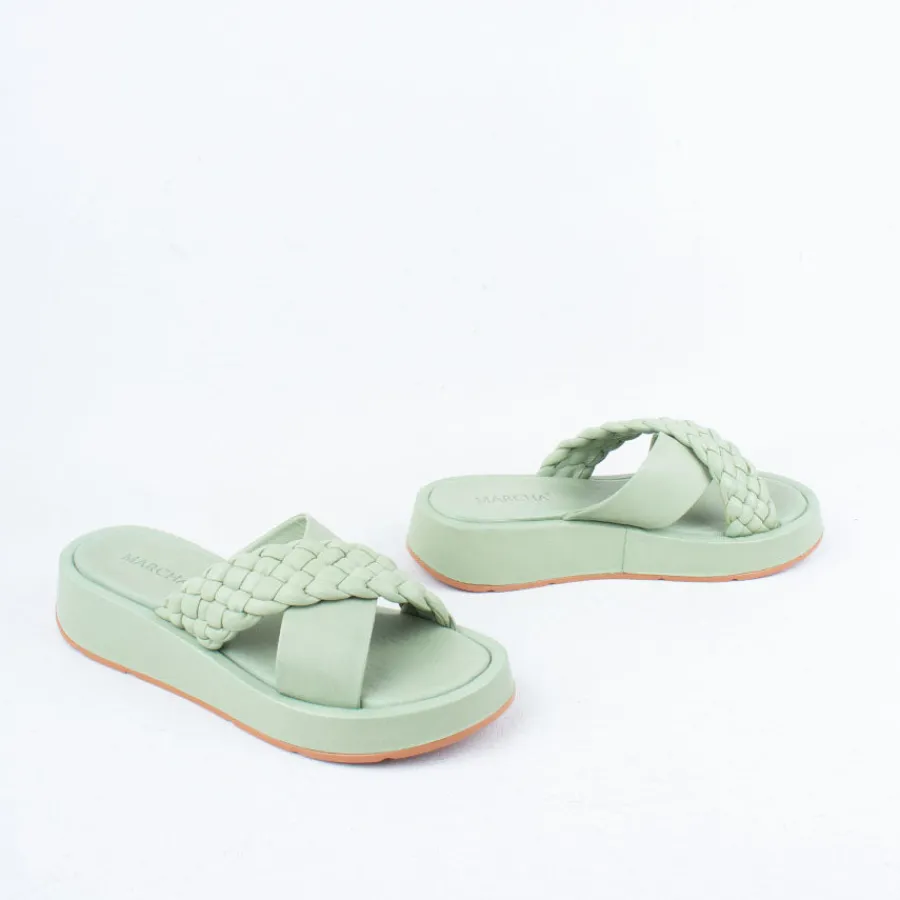 Flat | Wedges^Marcha Amalfi Slide LtSage