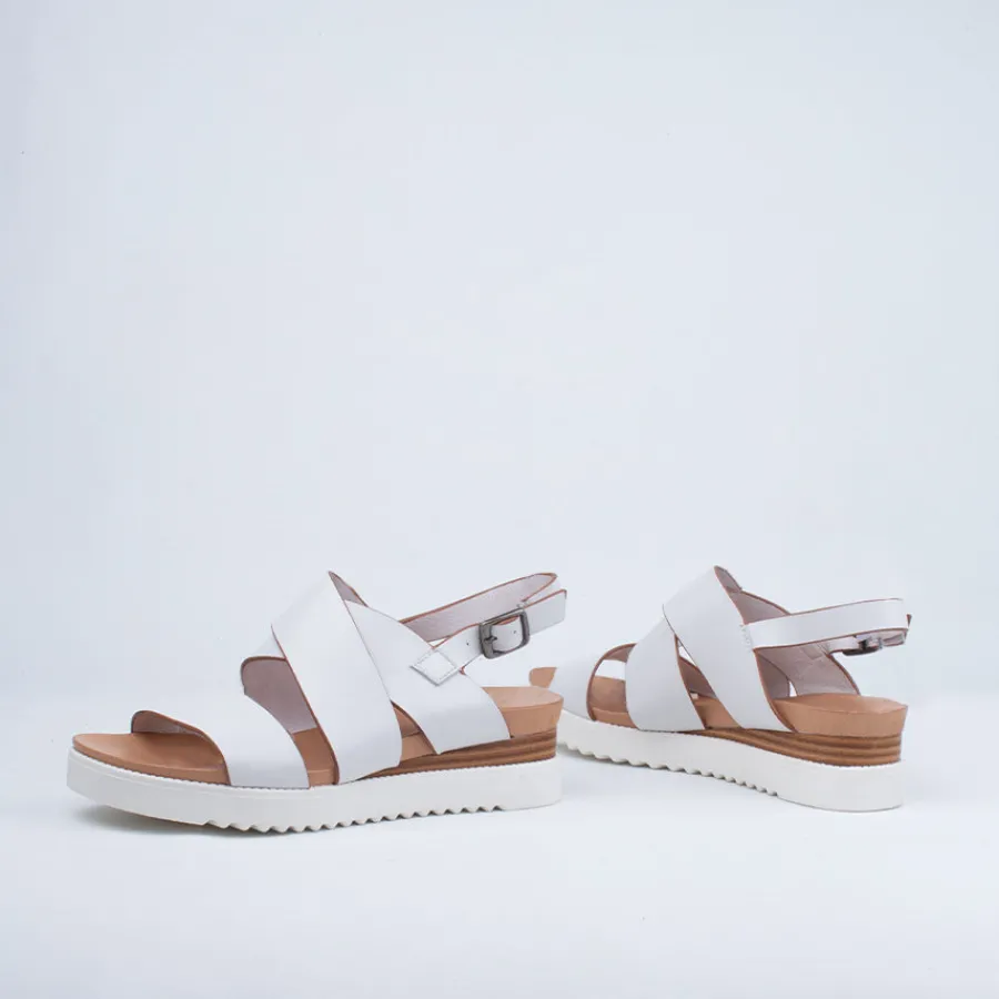 Wedge^Django & Juliette Amos Sandal White