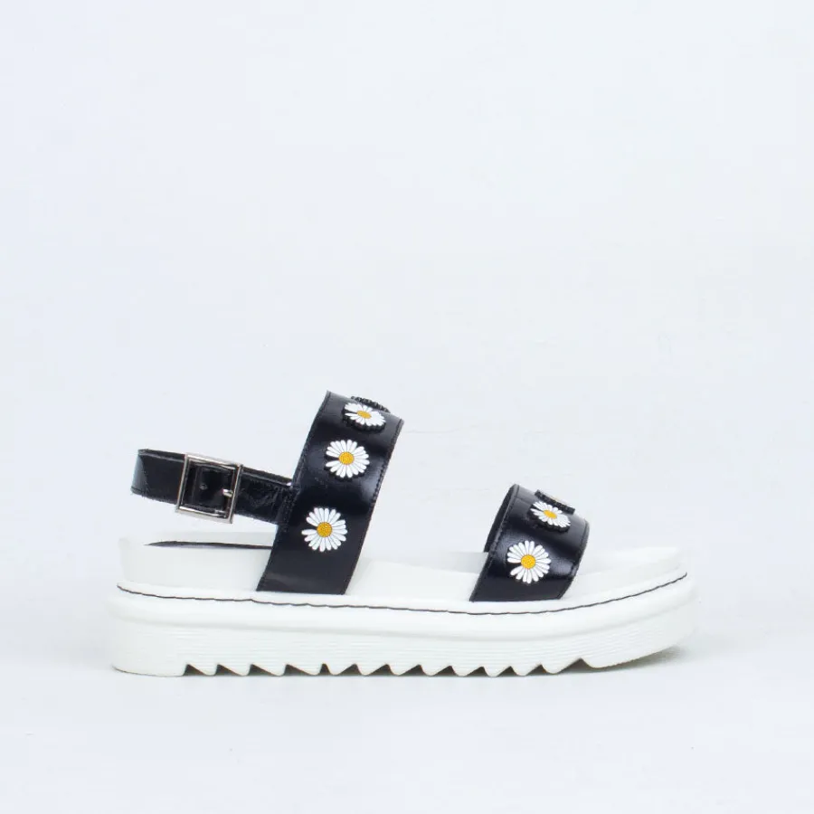 Flat^Minx Becca Sandal BlackDaisy