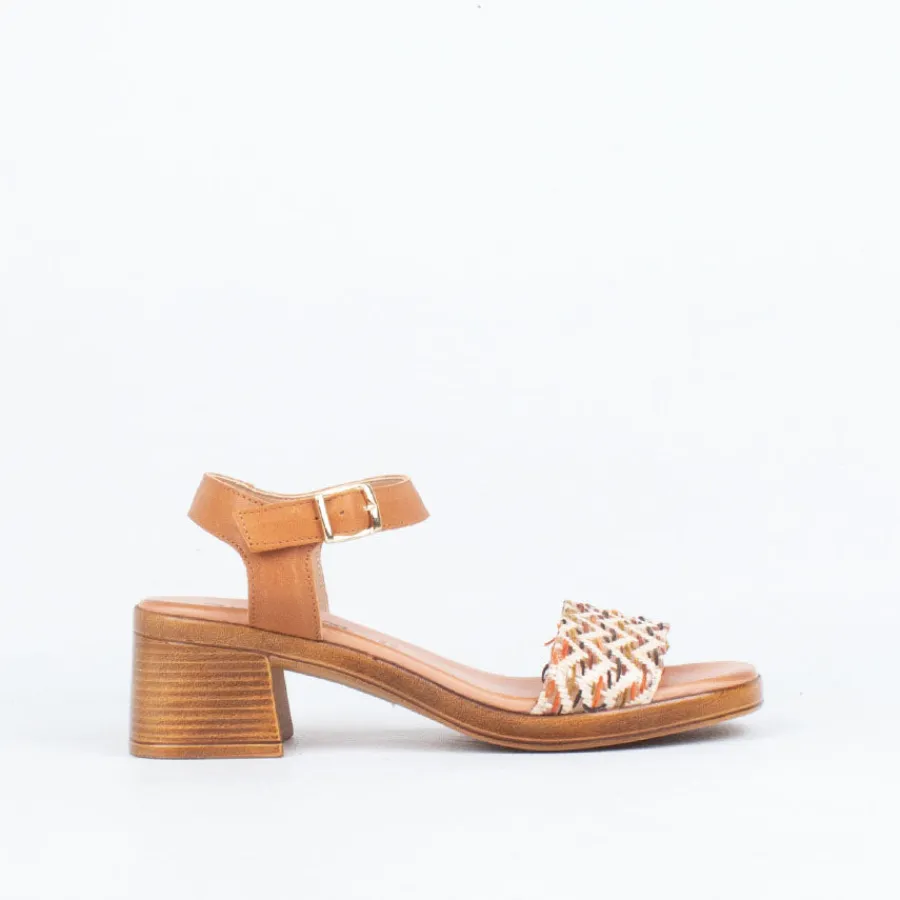 Heeled^Sundowner - Italy Costanza Heeled Sandal TanMulti