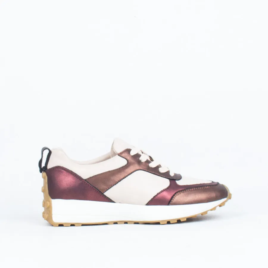 Lace Up^Gelato Flower Sneaker BronzeMulti