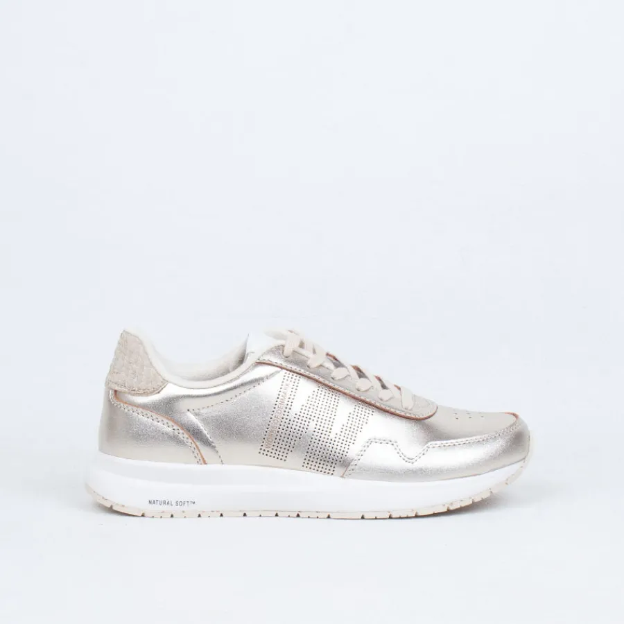 Lace Up^Woden Nora Sneaker SoftGold