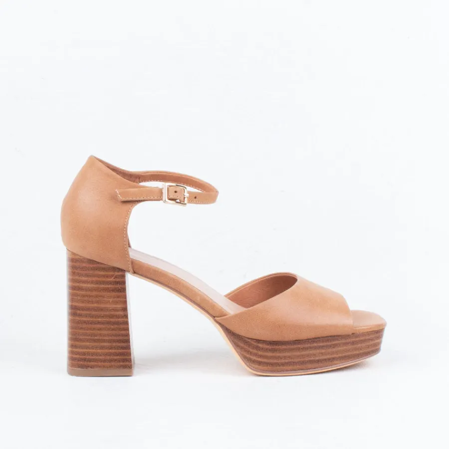 Platform^Mollini Portay Heel Tan