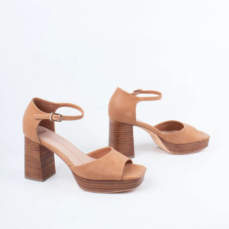 Platform^Mollini Portay Heel Tan