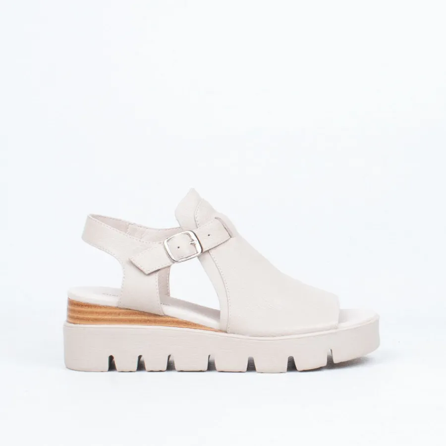 Wedge^Django & Juliette Randlee Wedge Sandal Almond