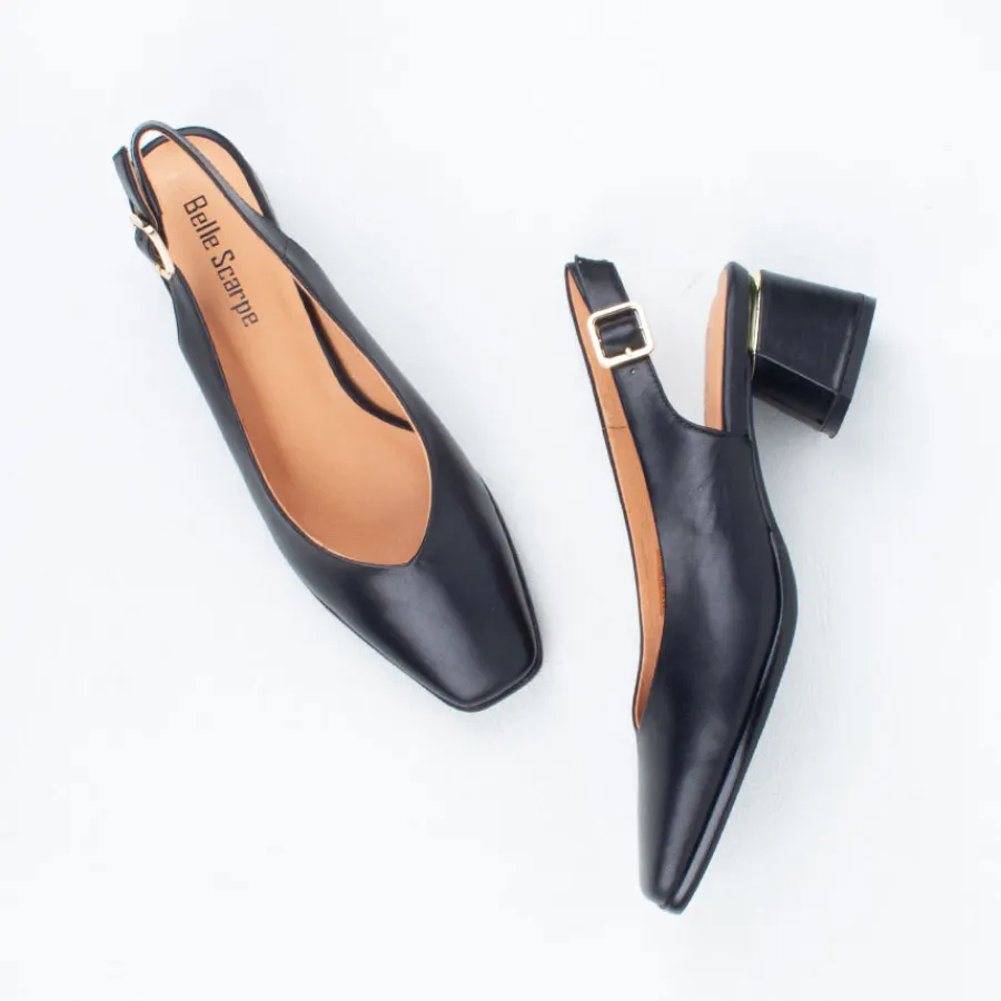 Slingbacks^Belle Scarpe Record Slingback Heel Black