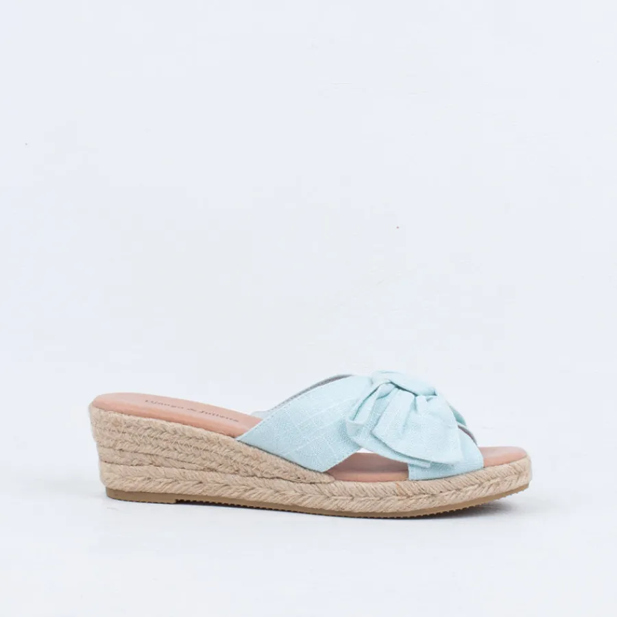 Wedges^Django & Juliette Serena Wedge Slide PaleBlue