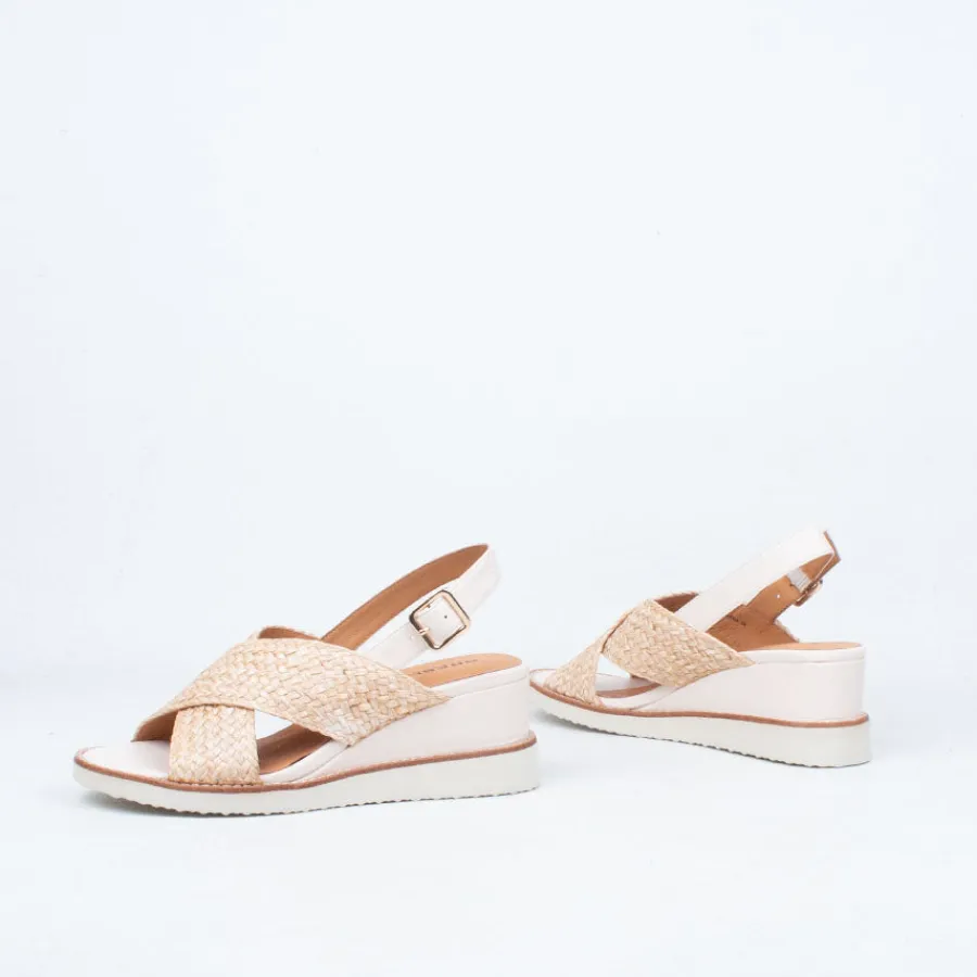 Wedge^Bresley NZ Shayna Sandal NaturalMulti