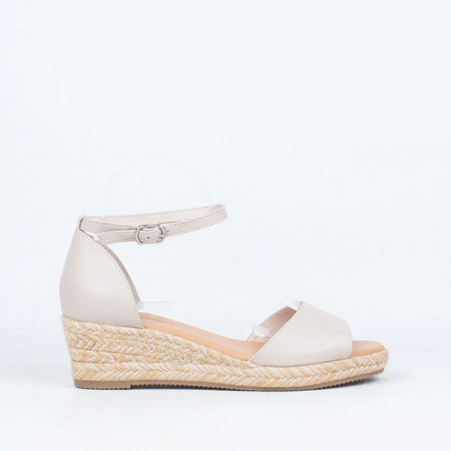 Wedge^Django & Juliette Skipsy Espadrille Sandal Almond