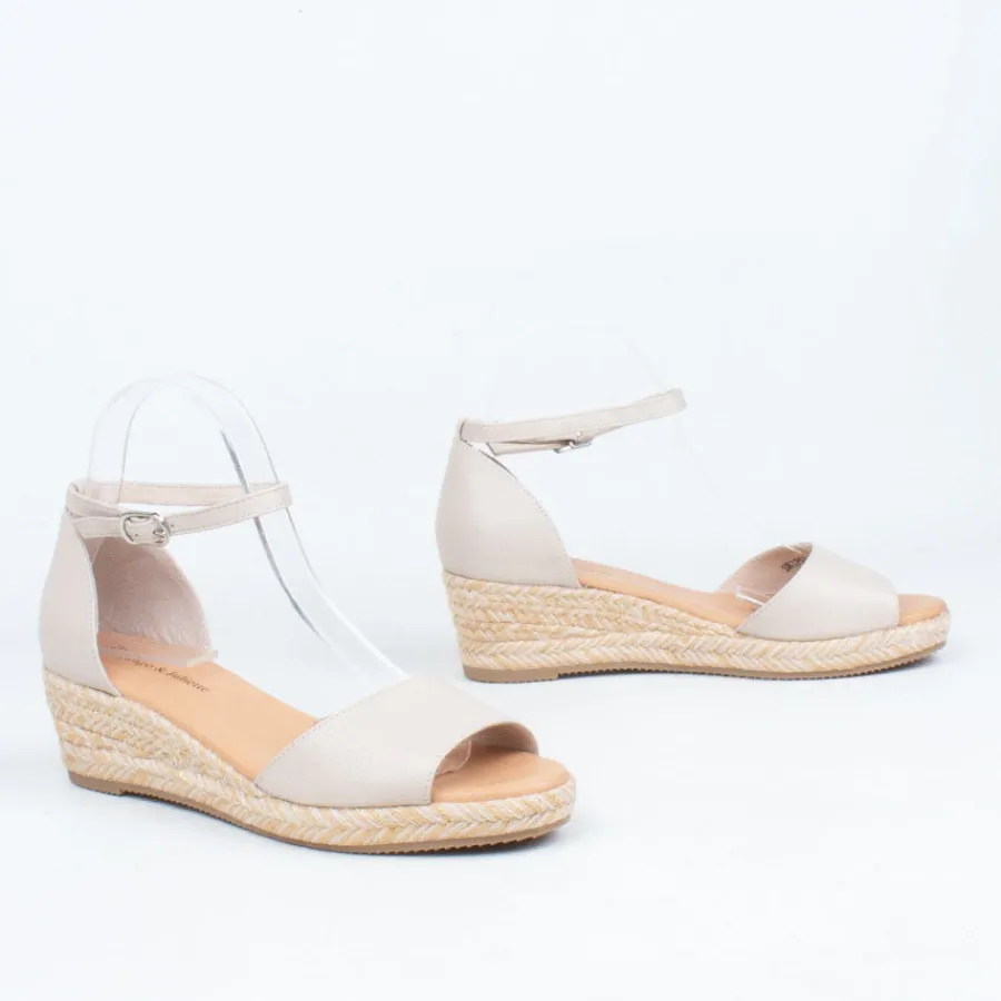 Wedge^Django & Juliette Skipsy Espadrille Sandal Almond