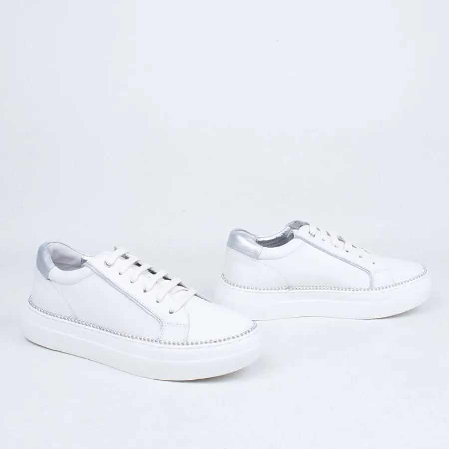 Lace Up^Gelato Zephyr Sneaker white/Silver